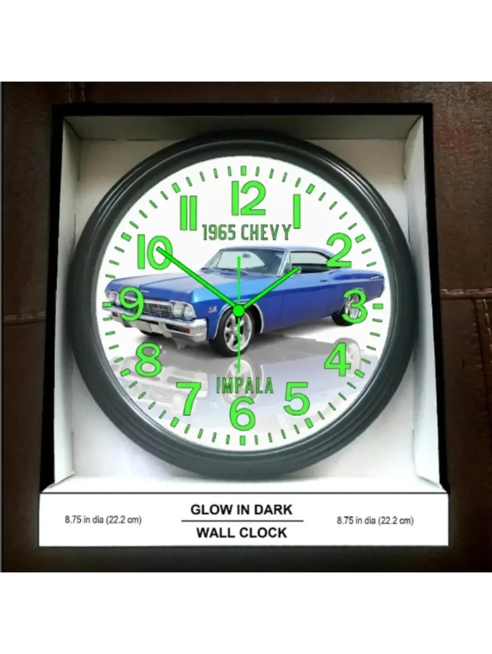 SS 1965 Impala Glow In The Dark Clock New!